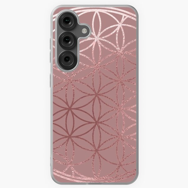 Vista previa del artículo con la obra «Flor de la vida, imitación de oro rosa», diseñado y vendido por PixDezines.