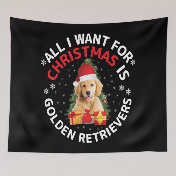 Item preview, All i want for Xhristmas is Golden Retrievers designed and sold by TADYSHOP.
