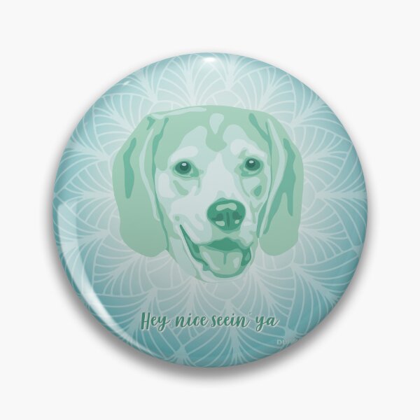 Item preview, Beagle Neo Mint Smiling Face "Hey, nice seein' ya"  designed and sold by DuFauna.