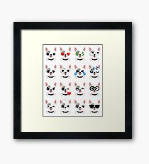 Pit Bull Emoji Framed Print