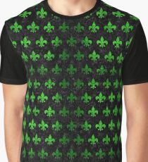 ROYAL1 BLACK MARBLE & GREEN BRUSHED METAL (R) Graphic T-Shirt