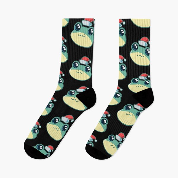 Item preview, Frog With A Christmas Hat | Kawaii Frog Christmas designed and sold by THROUGH-LIFE.