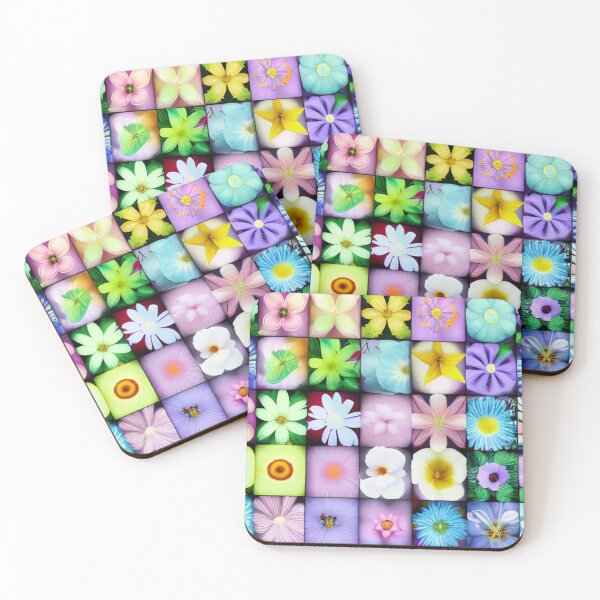 Item preview, Flowers pattern grid designed and sold by aiartoday.