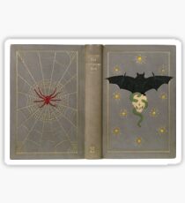 "The Eerie Book" antike Abdeckung mit Fledermaus, Schädel & Spinne Sticker