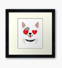 Pit Bull Emoji Framed Print