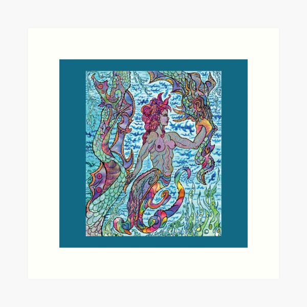 dragon play with background Art Print