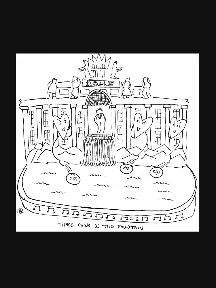 Thumbnail 7 of 7, Active T-Shirt, Three Coins in the Fountain designed and sold by bromfieldpen.