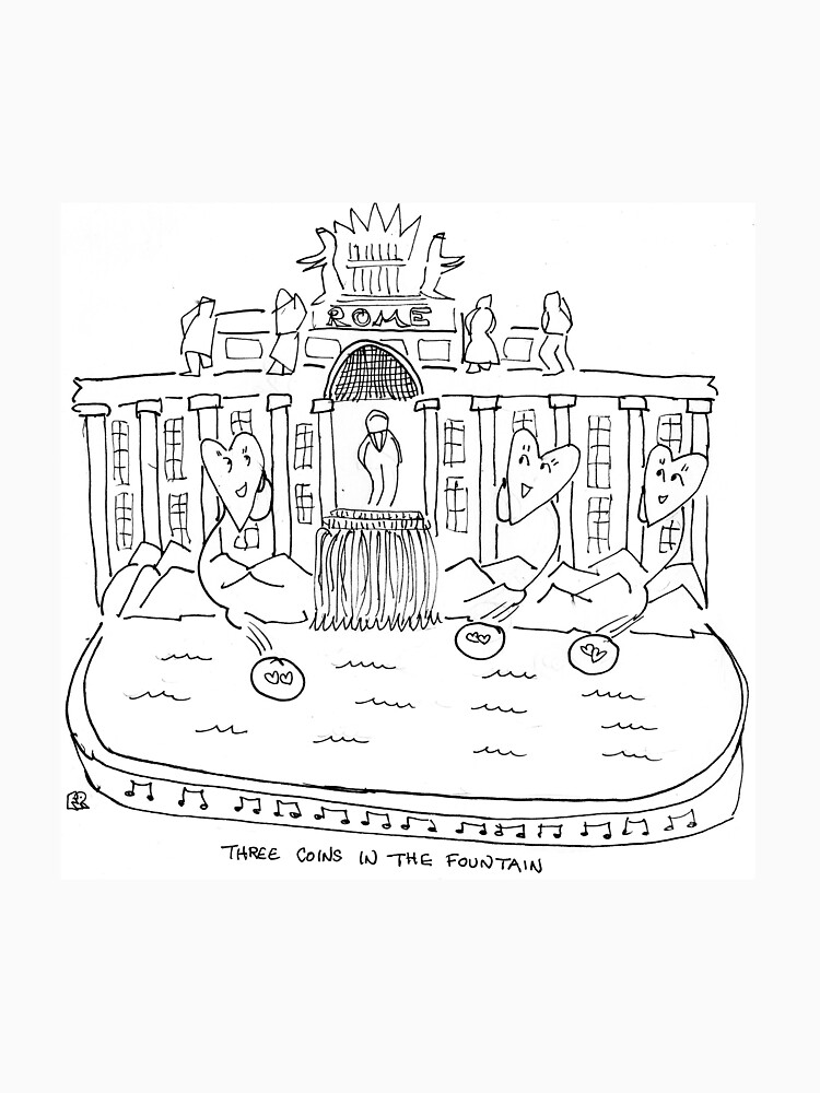 Thumbnail 3 of 3, Baseball ¾ Sleeve T-Shirt, Three Coins in the Fountain designed and sold by bromfieldpen.