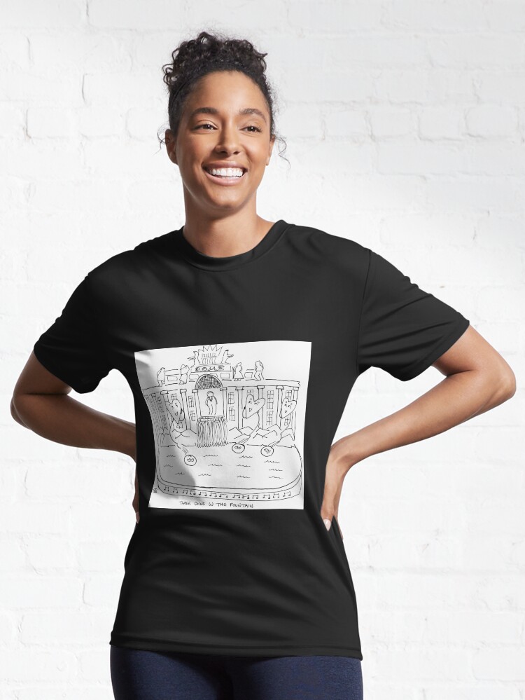 Thumbnail 6 of 7, Active T-Shirt, Three Coins in the Fountain designed and sold by bromfieldpen.