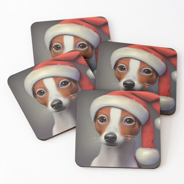 Item preview, Christmas Basenji Wearing A Santa Hat designed and sold by ZenEverAI.