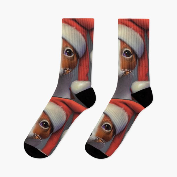 Item preview, Christmas Basenji Wearing A Santa Hat designed and sold by ZenEverAI.