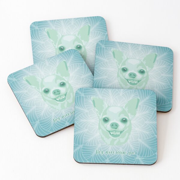 Item preview, Chihuahua Neo Mint Smiling Face "Hey, nice seein' ya"  designed and sold by DuFauna.