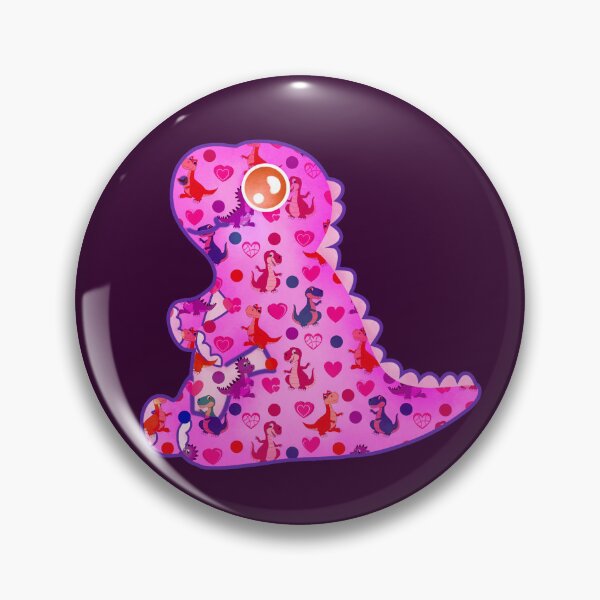 Item preview, Pink dinosaur silhouette patterns designed and sold by Astralia.