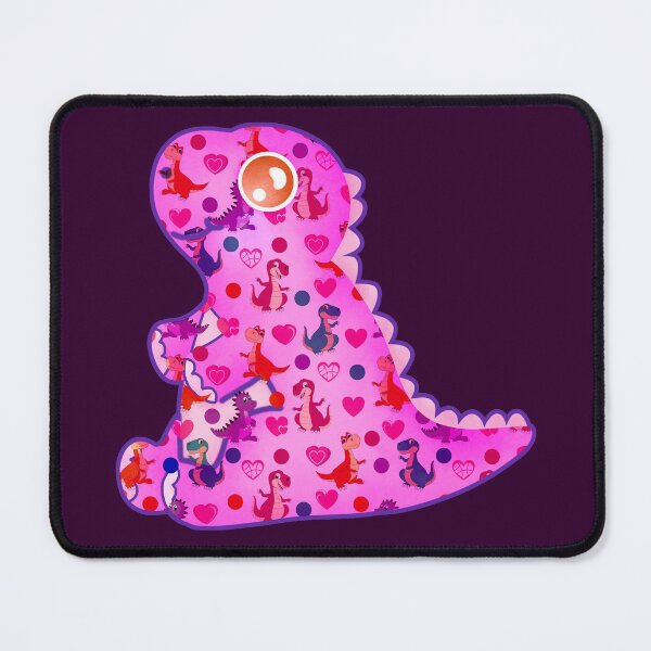 Item preview, Pink dinosaur silhouette patterns designed and sold by Astralia.