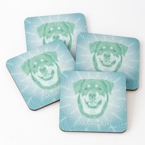 Item preview, Rottweiler Neo Mint Smiling Face "Hey, nice seein' ya"  designed and sold by DuFauna.