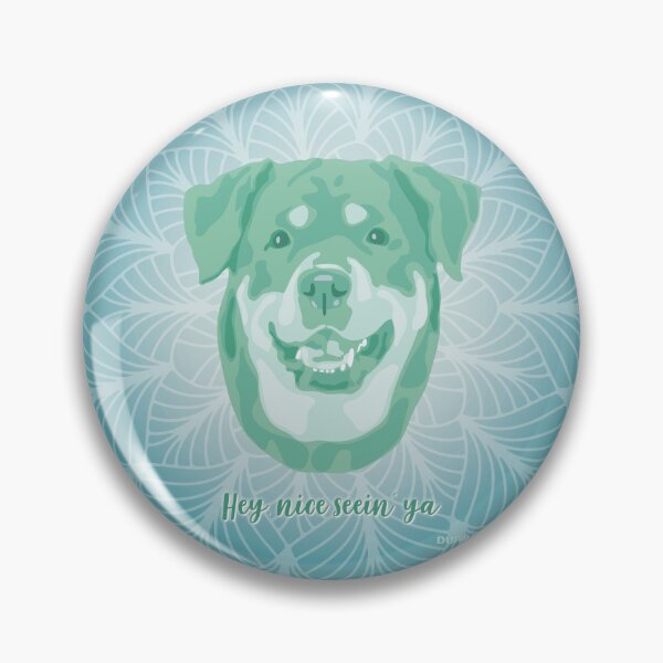 Item preview, Rottweiler Neo Mint Smiling Face "Hey, nice seein' ya"  designed and sold by DuFauna.