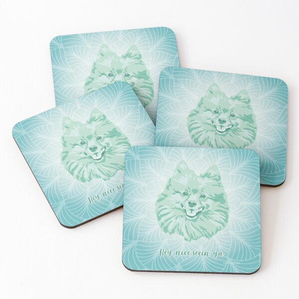 Item preview, Pomeranian Neo Mint Smiling Face "Hey, nice seein' ya"  designed and sold by DuFauna.