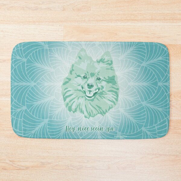 Item preview, Pomeranian Neo Mint Smiling Face "Hey, nice seein' ya"  designed and sold by DuFauna.