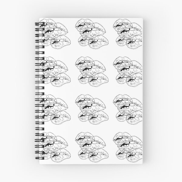 Item preview, lips digital sketch b&w designed and sold by Tara Jade.
