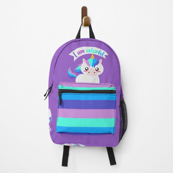 Item preview, cute blue colorful unicorn designed and sold by yessebel.