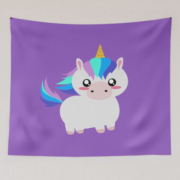 Item preview,  cute blue colorful unicorn designed and sold by yessebel.