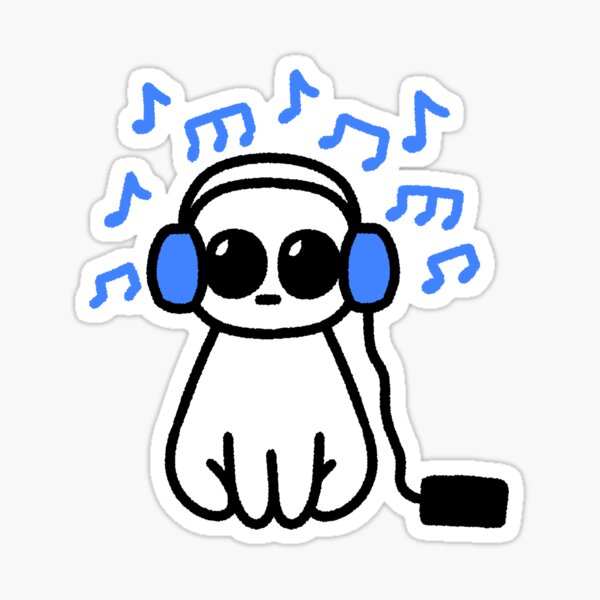 Headset Stickers - Free music Stickers