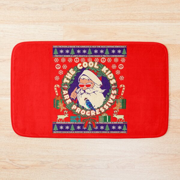 Aperçu de l'œuvre PMD00026 Progressive Movement Designs Santa Cool pull de Noël pas moche pour les progressistes créée et vendue par ProgressiveLeft.