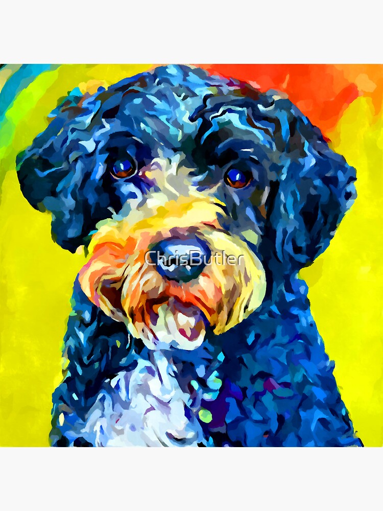 "Portuguese Water Dog 2" Sticker for Sale by ChrisButler Redbubble