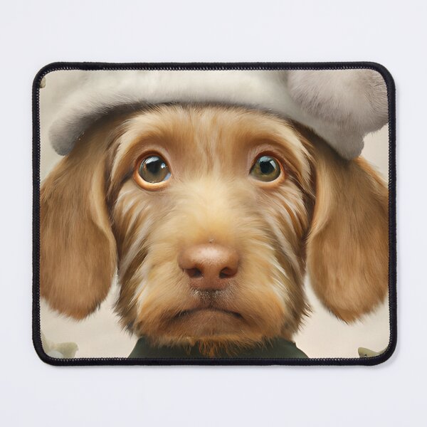 Item preview, Christmas Basset Fauve de Bretagne Wearing A Santa Hat designed and sold by ZenEverAI.