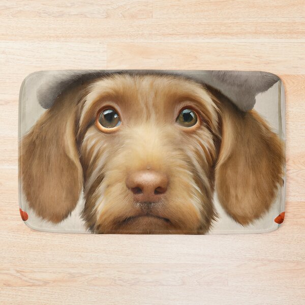 Item preview, Christmas Basset Fauve de Bretagne Wearing A Santa Hat designed and sold by ZenEverAI.