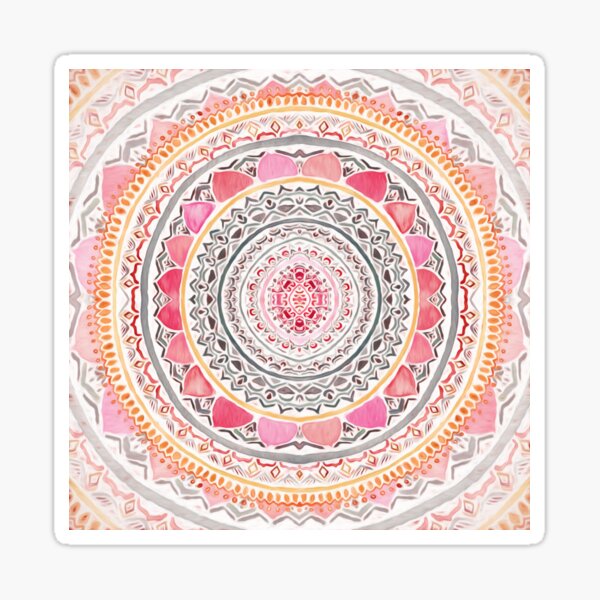 Pastel Bohemian Mandala Sticker