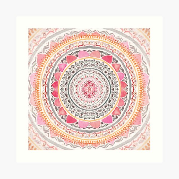 Pastel Bohemian Mandala Art Print