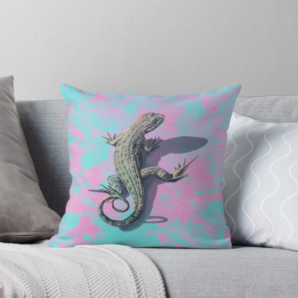Item preview, Jazzy Tropical Lizard Painting - Hot Pink + Cool Blue designed and sold by Tiff-Designs.