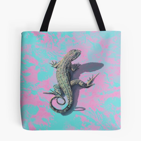 Item preview, Jazzy Tropical Lizard Painting - Hot Pink + Cool Blue designed and sold by Tiff-Designs.