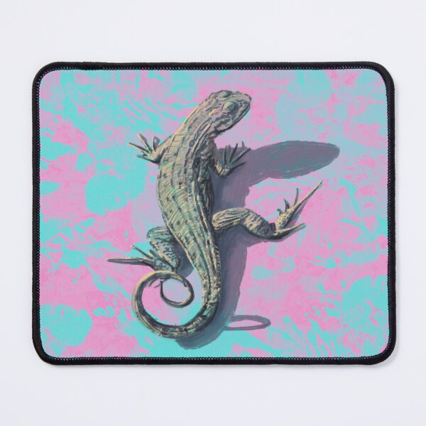 Item preview, Jazzy Tropical Lizard Painting - Hot Pink + Cool Blue designed and sold by Tiff-Designs.