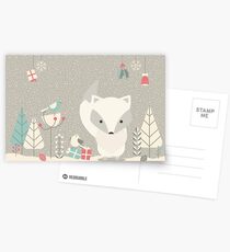 Christmas baby fox 04 Postcards