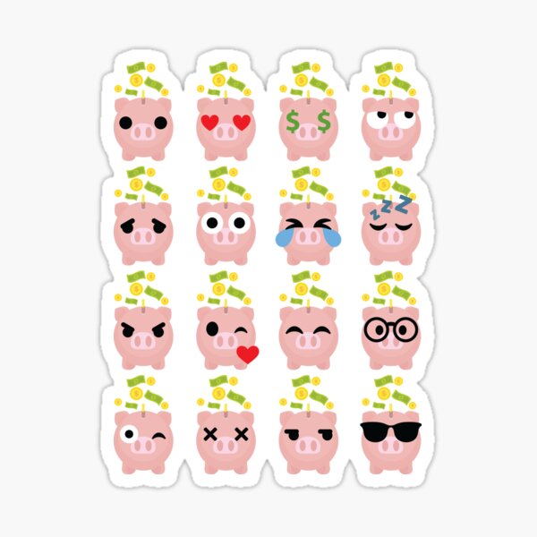 Item preview, Piggy Bank Emoji   designed and sold by HippoEmo.