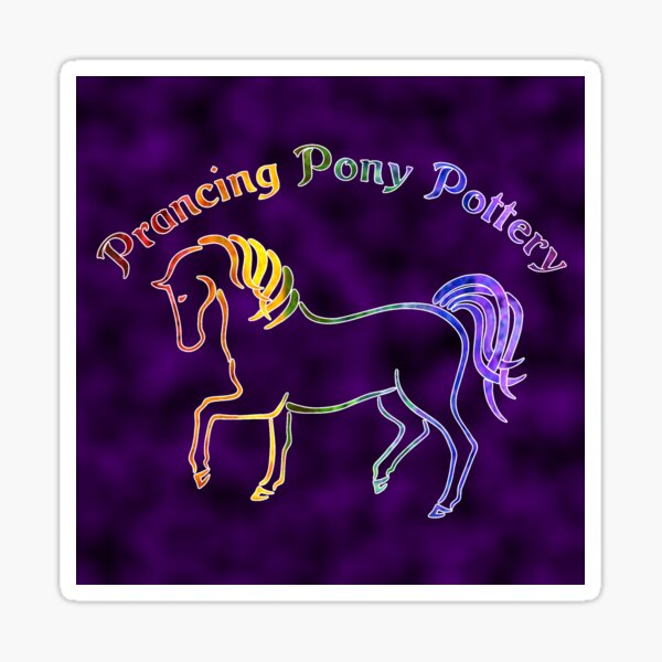 Prancing Pony Pottery Rainbow Swag Sticker