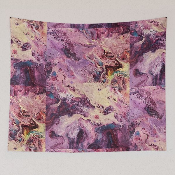 Item preview, Pastel Pink and Purple Acrylic Pour Artwork designed and sold by Julie Lucas.
