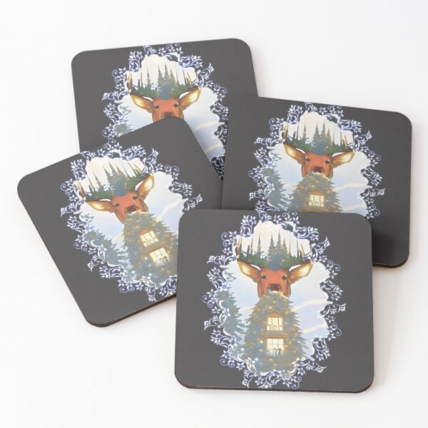 Item preview, Cute Reindeer Christmas Tree House designed and sold by zheworkstudio.