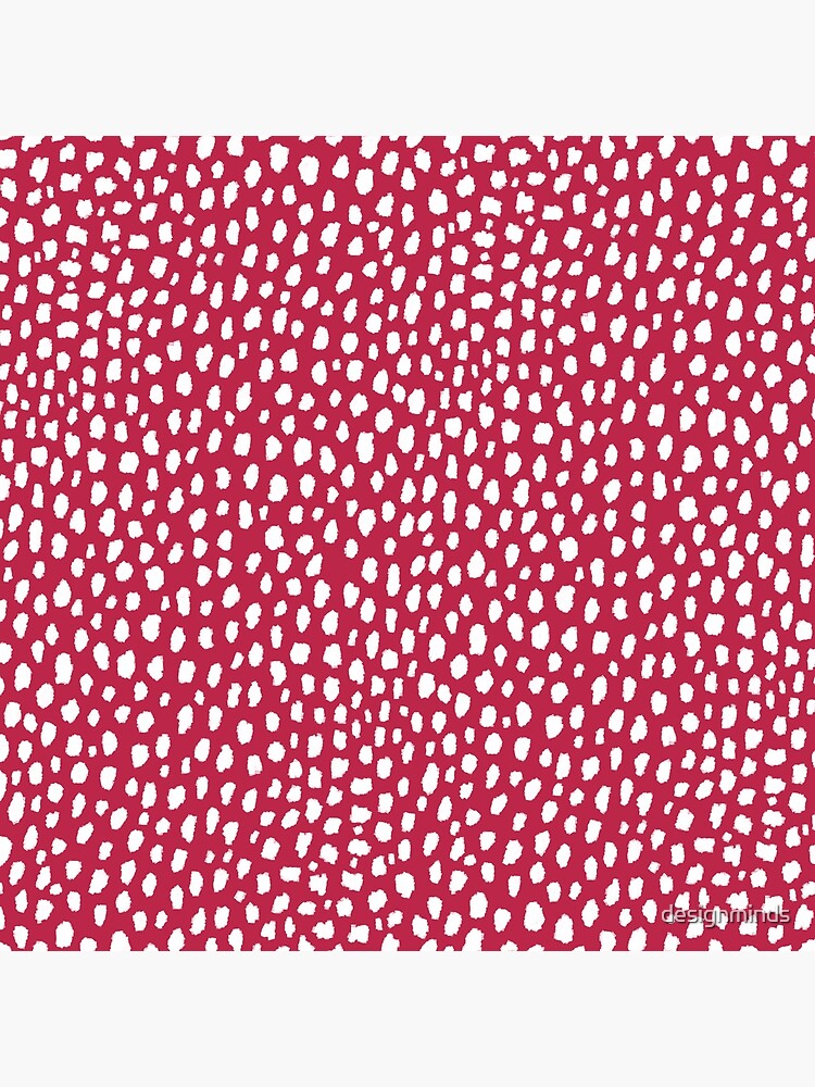 "Handmade Polka Dot Paint Brush Pattern (White/Pantone Viva Magenta