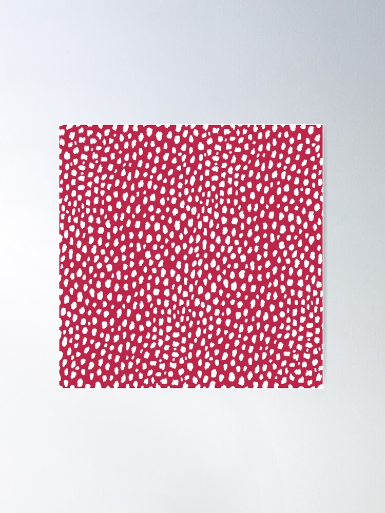 Handmade Polka Dot Paint Brush Pattern (White/Pantone Very Peri) Poster  for Sale by designminds