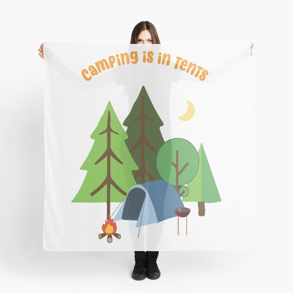 "Camping is In Tents Pun Shirt" Scarf by Cornstar Redbubble