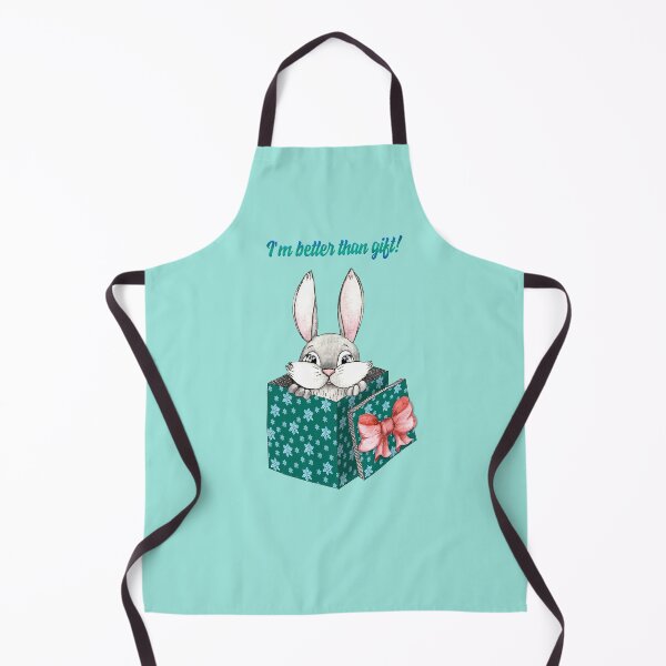 Item preview, I am better than gift, Watercolor christmas rabbit green background christmas new year cute gift designed and sold by Sunflower-7.