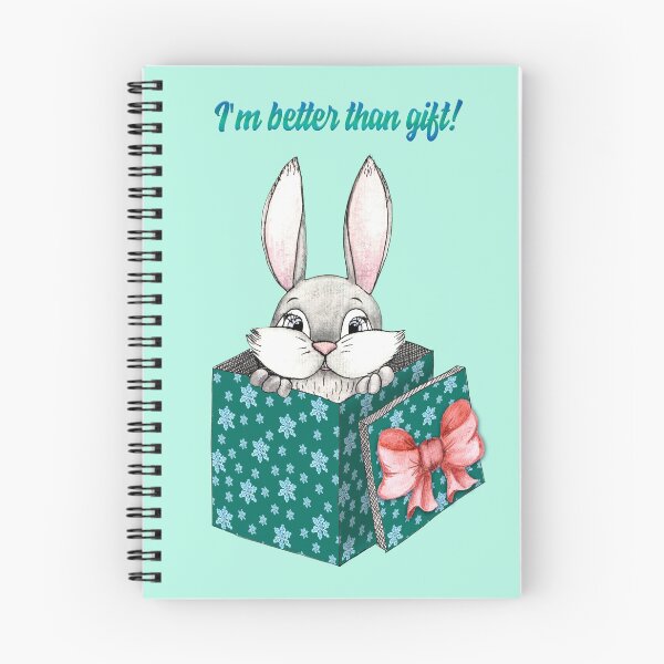 Item preview, I am better than gift, Watercolor christmas rabbit green background christmas new year cute gift designed and sold by Sunflower-7.