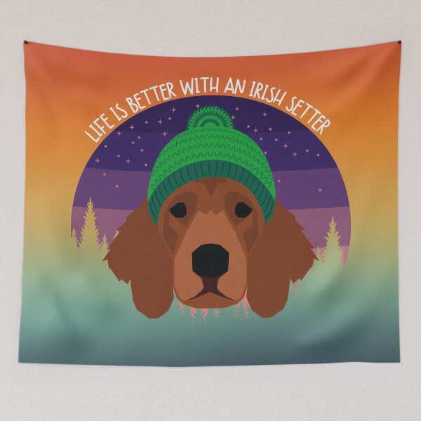 Item preview, Adorable "Better With Irish Setter" retro sunset designed and sold by Write-to-Rebel.