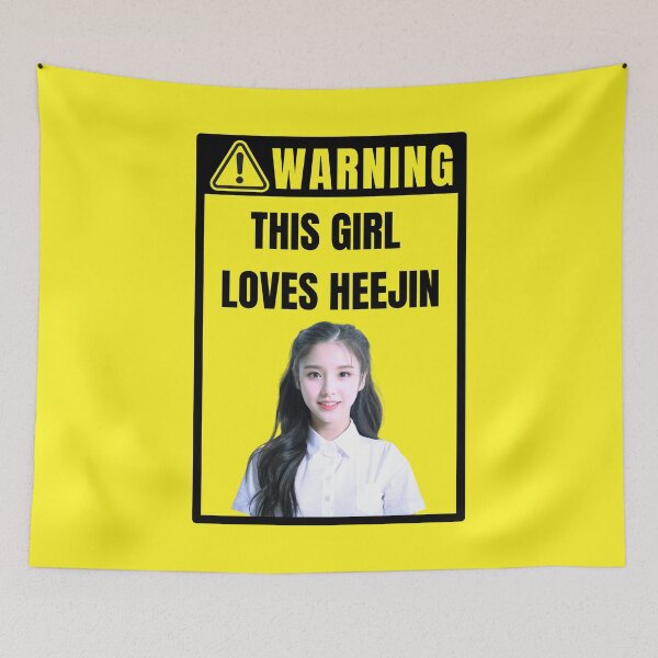 Item preview, loona warning sign: heejin (female) designed and sold by loonaluvdesigns.