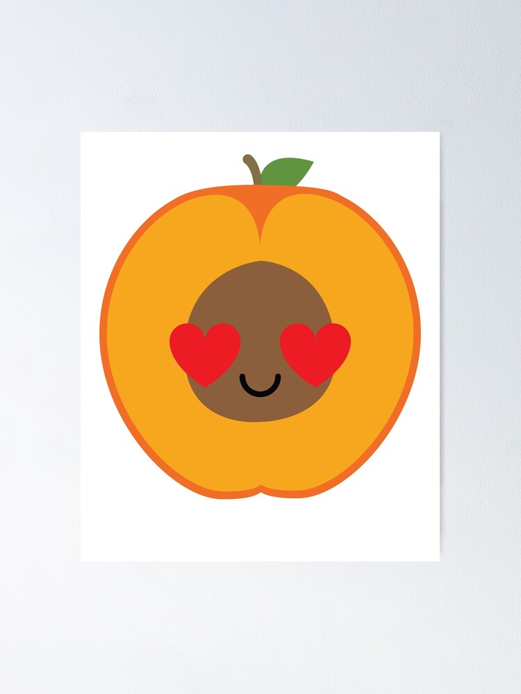 "Apricot Emoji " Poster for Sale by HippoEmo Redbubble