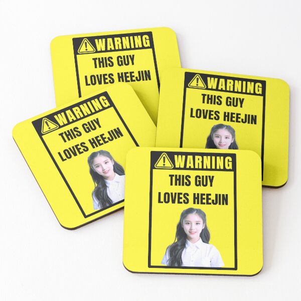 Item preview, loona warning sign: heejin (male) designed and sold by loonaluvdesigns.