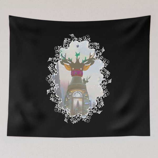 Item preview, Cute  Glowing Eyes Reindeer Christmas House  designed and sold by zheworkstudio.